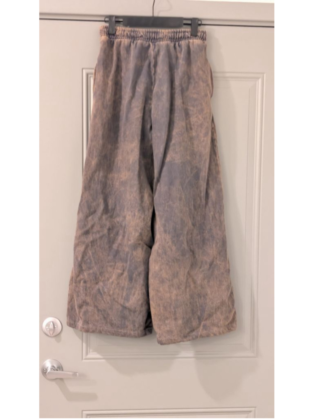 Women's ZARA Blue/Gray & Brown Acid Wash Wide Leg Pants XS - Picture 5 of 8